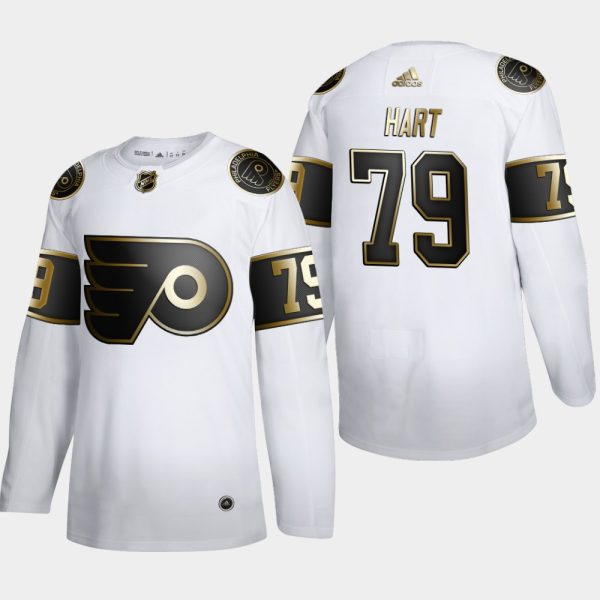 Kinder Philadelphia Flyers Eishockey Trikot Carter Hart #79 Golden Edition Weiß Authentic